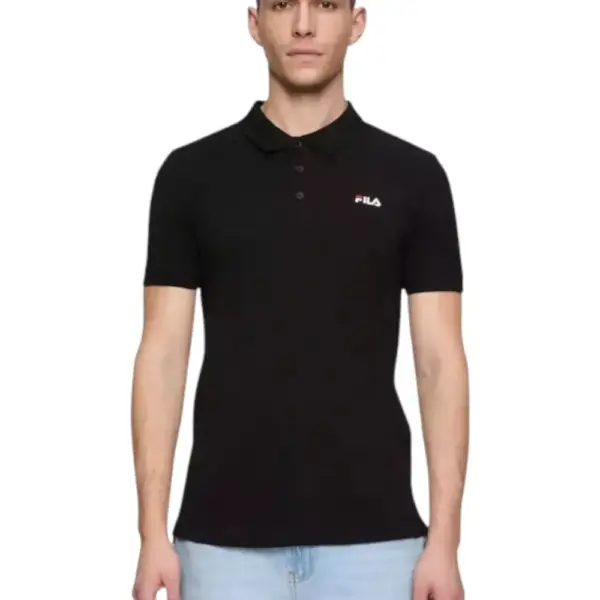 Fila - Ανδρικό Polo T-shirt Slim Fit FAM0717-80010 Μαύρο