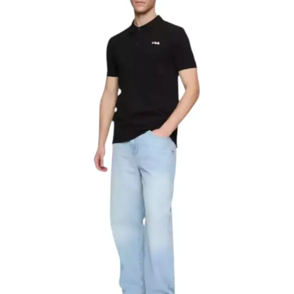 Fila - Ανδρικό Polo T-shirt Slim Fit FAM0717-80010 Μαύρο FAM0717-80010