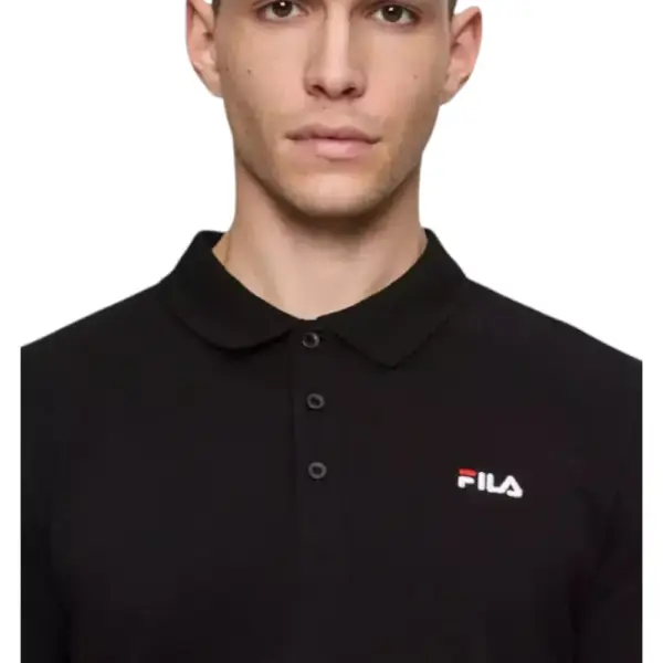 Fila - Ανδρικό Polo T-shirt Slim Fit FAM0717-80010 Μαύρο FAM0717-80010