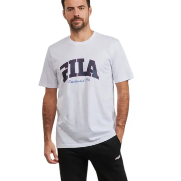 Fila - Ανδρικό T-shirt Lanaken Regular Fit FAM0882-10001 Λευκό