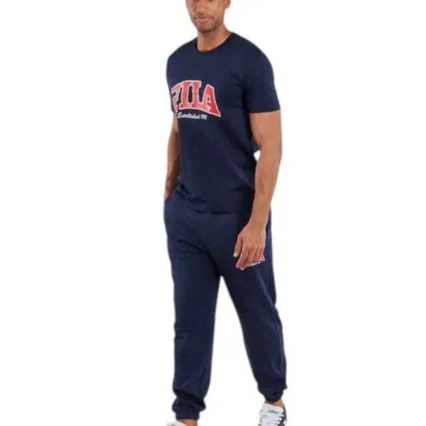 Fila - Ανδρικό T-shirt Lanaken Regular Fit FAM0882-50004 Μπλε Σκούρο FAM0882-50004