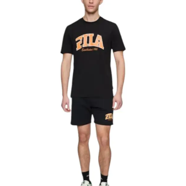 Fila - Ανδρικό T-shirt Lanaken Regular Fit FAM0882-80010 Μαύρο FAM0882-80010