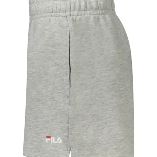 Fila - Γυναικείο Σορτς Βαμβακερό High Waisted FAW1057-80000 Γκρι FAW1057-80000