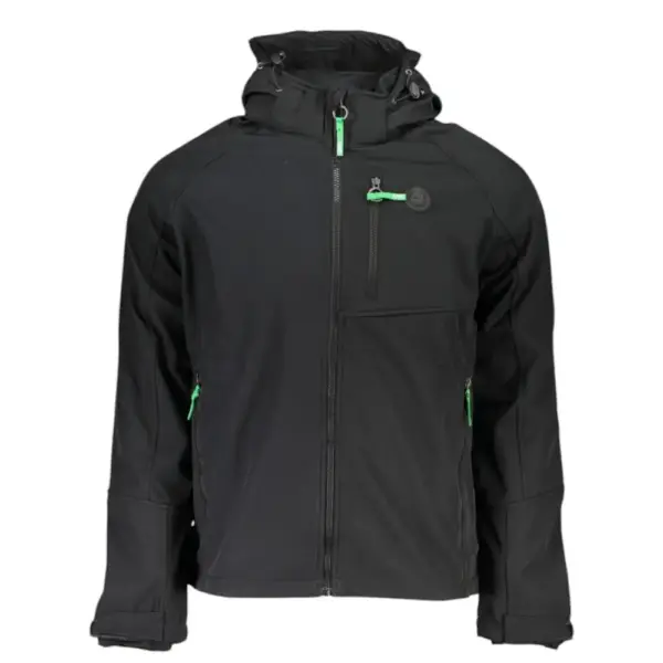 Gian Marco Venturi - Ανδρικό Αδιάβροχο Μπουφάν Hermes Softshell Regular Fit AU01524-BLACK Μαύρο