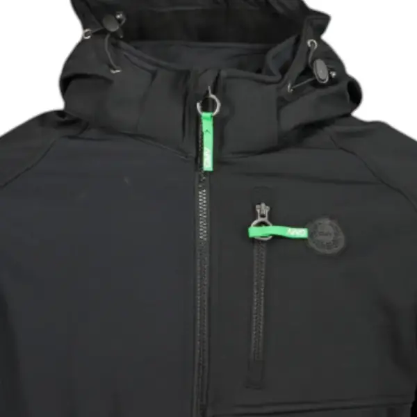 Gian Marco Venturi - Ανδρικό Αδιάβροχο Μπουφάν Hermes Softshell Regular Fit AU01524-BLACK Μαύρο AU01524-BLACK