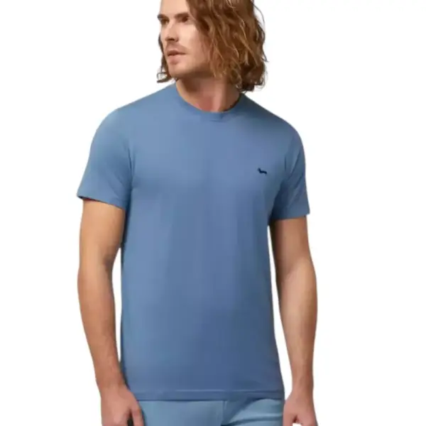 Harmont & Blaine - Ανδρικό T-shirt Κοντομάνικο Slim Fit INL001021223-856 Μπλε