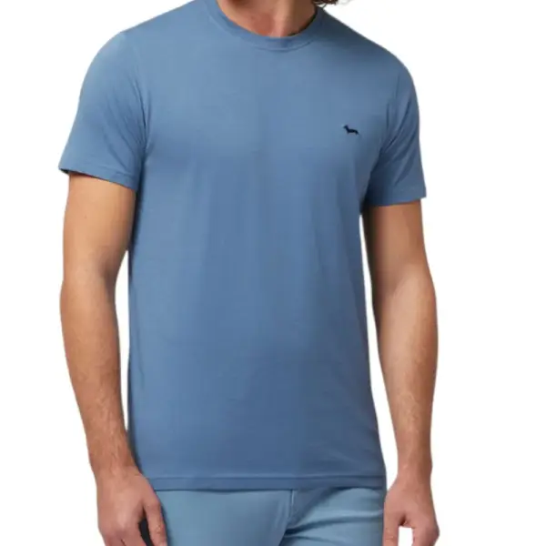 Harmont & Blaine - Ανδρικό T-shirt Κοντομάνικο Slim Fit INL001021223-856 Μπλε INL001021223-856