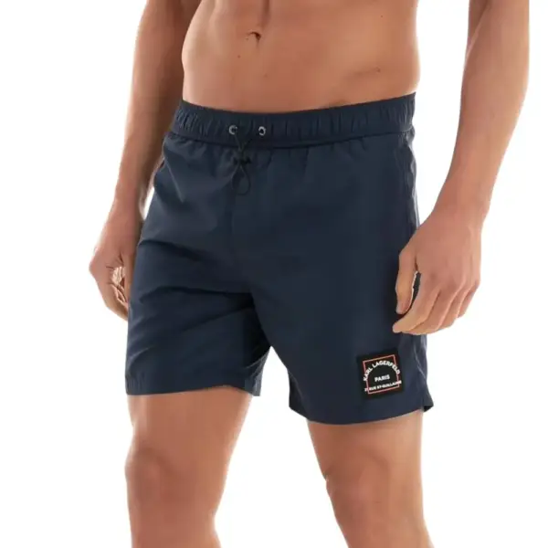 Karl Lagerfeld - Ανδρικό Μαγιό Σορτς KL22MBM01-NAVY Μπλε Ναυτικό KL22MBM01-NAVY