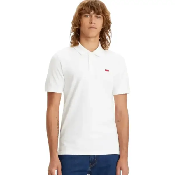 Levi's - Ανδρικό Polo T-shirt Slim Fit Housemark A4842-0002 Λευκό