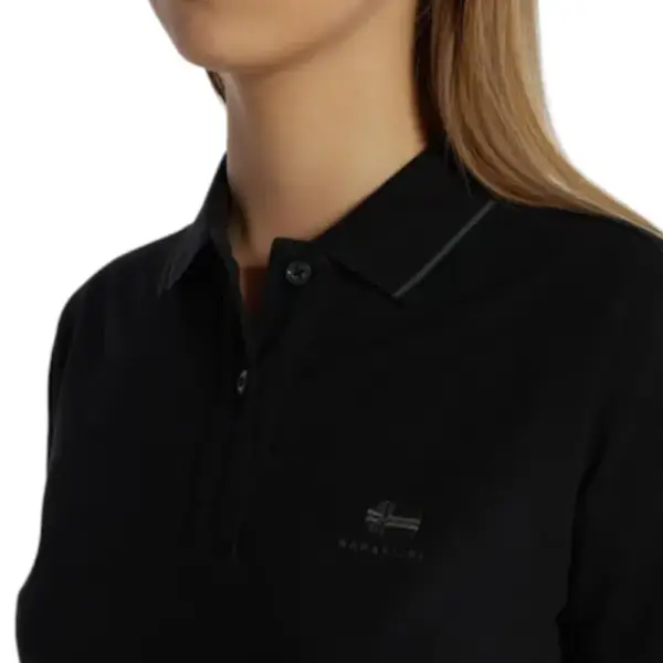 Napapijri -T-Shirt E-Nina Slim Fit NP0A4H8E-041 Μαύρο NP0A4H8E-041