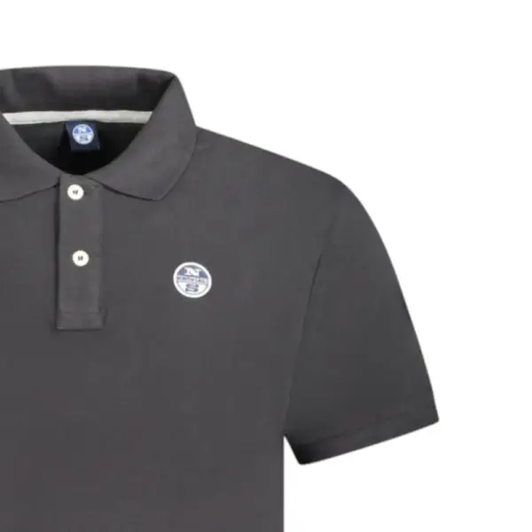 North Sails - Ανδρικό Κοντομάνικο Polo T-Shirt 995011-000-0999 Μαύρο 995011-000-0999