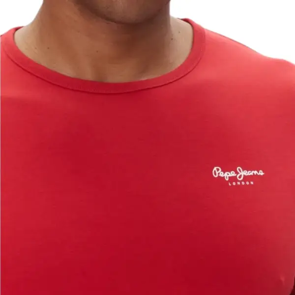 Pepe Jeans - Ανδρικό T-shirt Original Basic 3 N Slim Fit PM508212-285 Κόκκινο PM508212-285