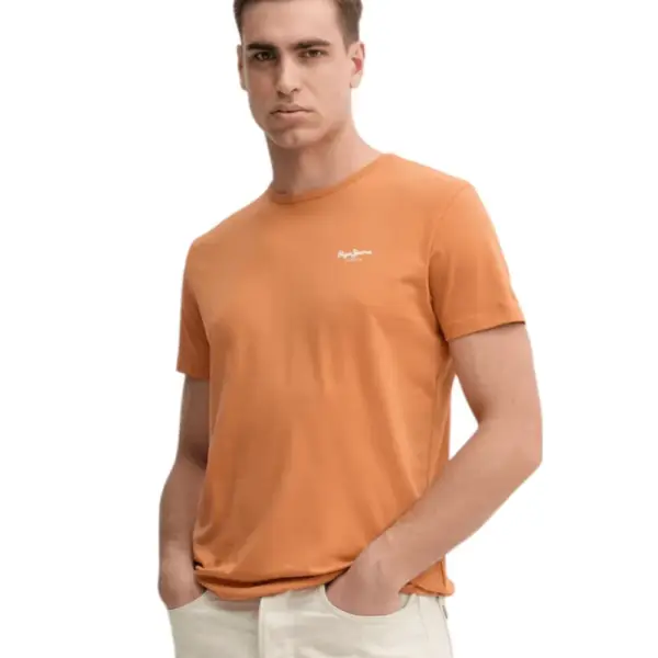 Pepe Jeans - Ανδρικό T-shirt Original Basic 3 N Slim Fit PM508212-166 Πορτοκαλί