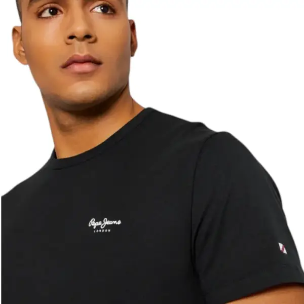Pepe Jeans - Ανδρικό T-shirt Original Basic 3 N Slim Fit PM508212-999 Μαύρο PM508212-999