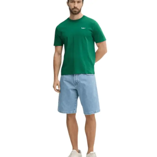 Pepe Jeans - Ανδρικό T-shirt Contrast Connor Regular Fit PM509933-653 Πράσινο PM509933-653