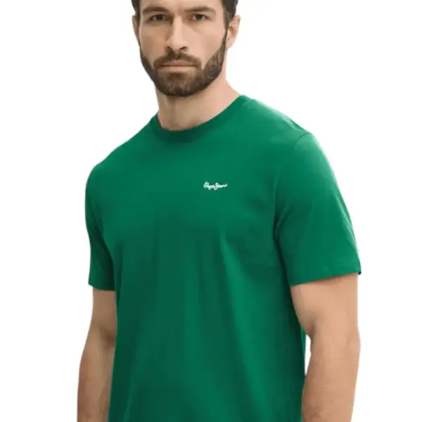 Pepe Jeans - Ανδρικό T-shirt Contrast Connor Regular Fit PM509933-653 Πράσινο PM509933-653