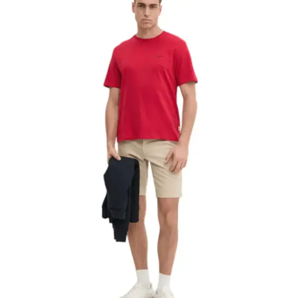 Pepe Jeans - Ανδρικό T-shirt Contrast Connor Regular Fit PM509933-285 Κόκκινο PM509933-285