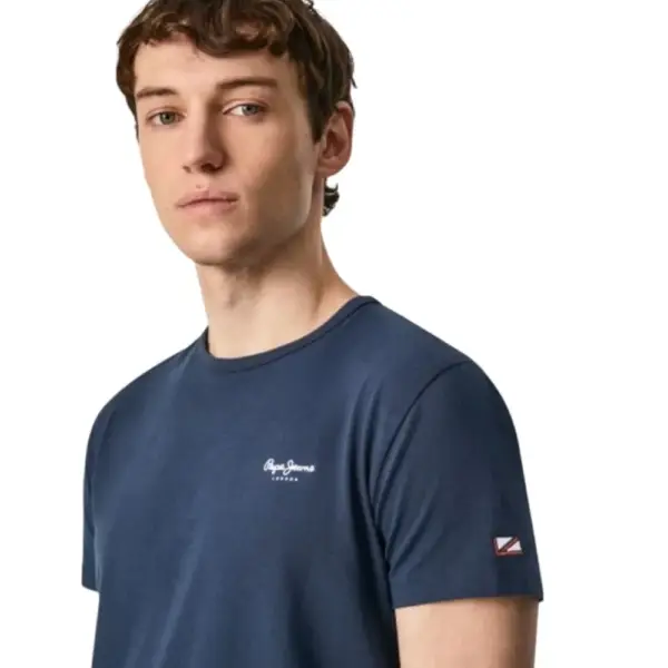 Pepe Jeans - Ανδρικό T-shirt Original Basic 3 N Slim Fit PM508212-594 Μπλε PM508212-594