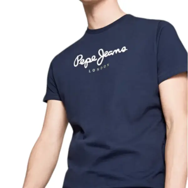 Pepe Jeans - Ανδρικό T-shirt Original Stretch PM508210-595 Μπλε Σκούρο PM508210-595