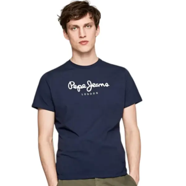 Pepe Jeans - Ανδρικό T-shirt Original Stretch PM508210-595 Μπλε Σκούρο