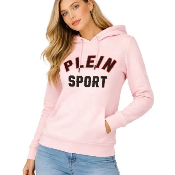 Plein Sport - Γυναικείο Φούτερ με Κουκούλα DFPS206-48 Ροζ