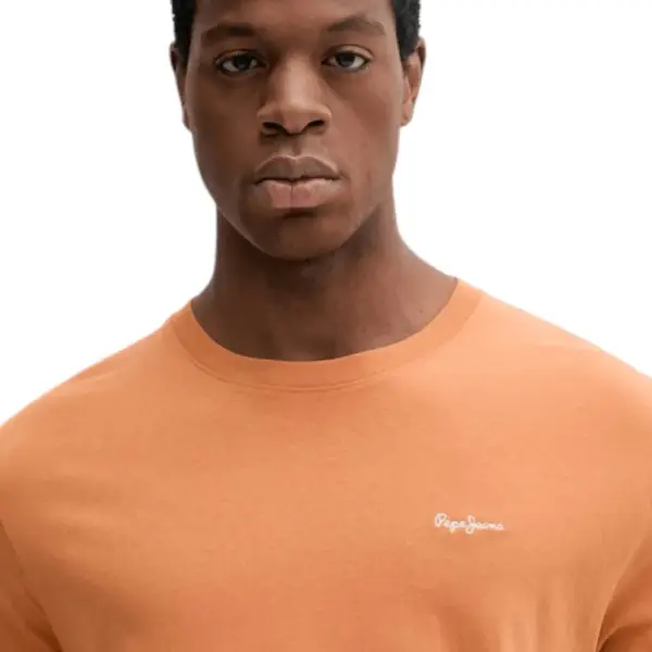 Pepe Jeans - Ανδρικό T-shirt Contrast Connor Regular Fit PM509933-166 Πορτοκαλί PM509933-166