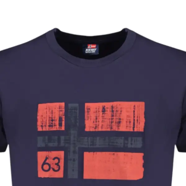 Scuola Nautica Italiana - Ανδρικό T-shirt Κοντομάνικο 846019-BLU Μπλε Σκούρο 846019-BLU