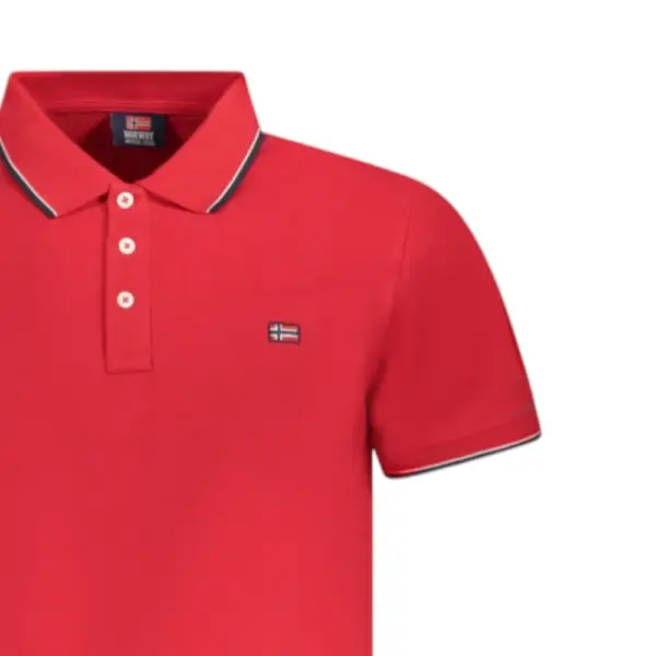Scuola Nautica Italiana - Ανδρικό T-shirt Κοντομάνικο Polo 838862-BITTER Κόκκινο 838862-BITTER
