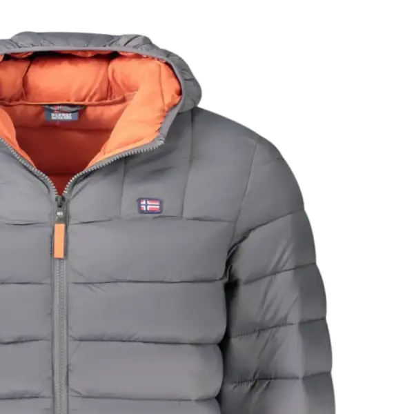 Scuola Nautica Italiana - Ανδρικό Χειμωνιάτικο Μπουφάν Puffer 849150-REVRAS Γκρι 849150-REVRAS