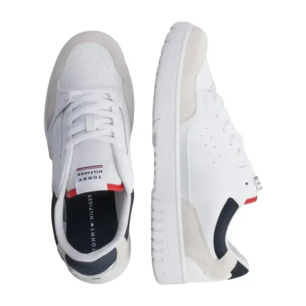 Tommy Hilfiger - Ανδρικά Sneakers TH Basket Core RWB FM0FM04730-YBS Λευκό FM0FM04730-YBS