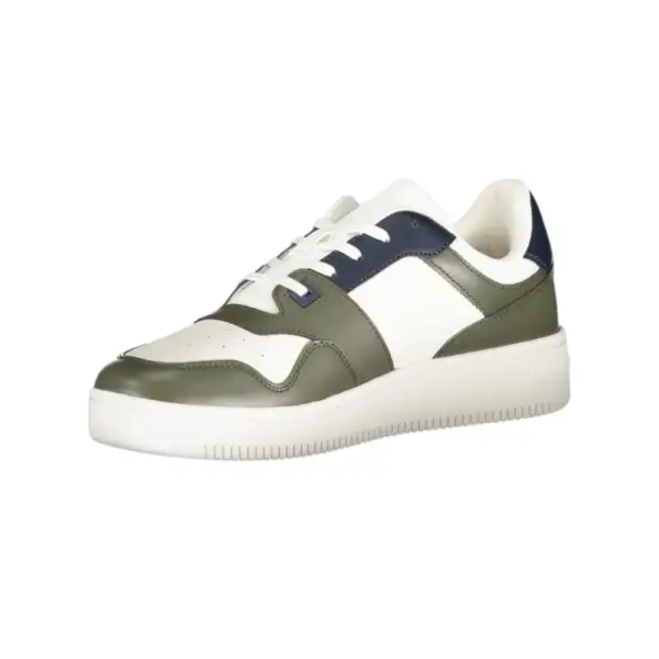 Tommy Hilfiger - Ανδρικά Δερμάτινα Sneakers Tjm Retro Basket Ess EM0EM01395-M00 Χακί EM0EM01395-M00