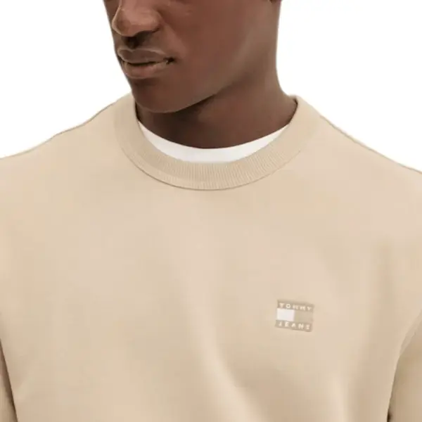 Tommy Hilfiger - Ανδρική Μπλούζα Φούτερ Reg Badge Crew Ext DM0DM20660-RVB Μπεζ DM0DM20660-RVB