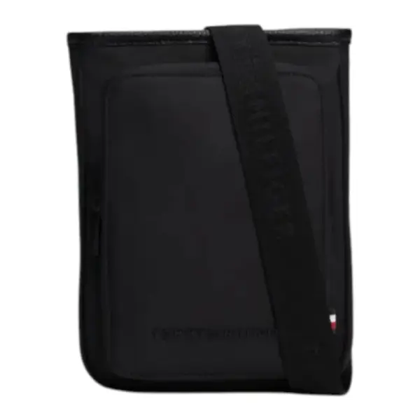 Tommy Hilfiger - Ανδρική Τσάντα Ώμου / Χιαστί Th Logotype AM0AM12683-BDS Μαύρο