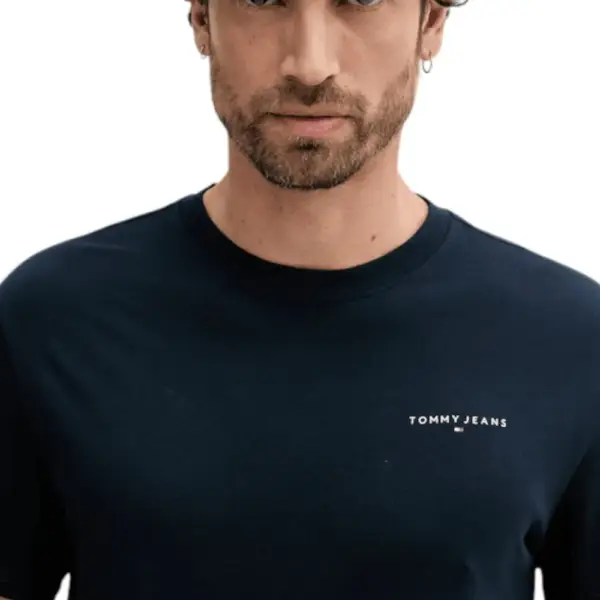 Tommy Hilfiger - Ανδρικό T-shirt Linear Chest Slim Fit DM0DM21780-C1G Μπλε Σκούρο DM0DM21780-C1G
