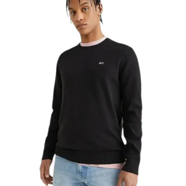 Tommy Hilfiger - Ανδρικό Πουλόβερ Essential Slim Fit DM0DM18370-BDS Μαύρο