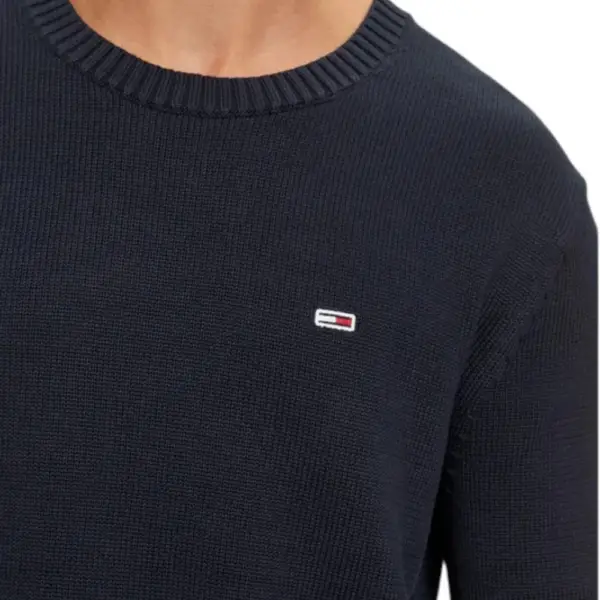 Tommy Hilfiger - Ανδρικό Πουλόβερ Essential Slim Fit DM0DM18370-C1G Μπλε Σκούρο DM0DM18370-C1G