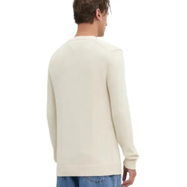 Tommy Hilfiger - Ανδρικό Πουλόβερ Essential Slim Fit DM0DM18370-YBH Εκρού DM0DM18370-YBH