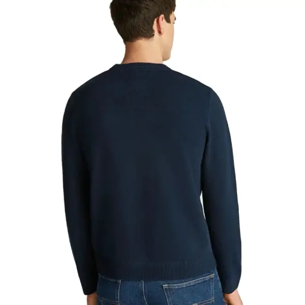 Tommy Hilfiger - Ανδρικό Πουλόβερ Linear Small Chest DM0DM20299-C1G Μπλε Σκούρο DM0DM20299-C1G
