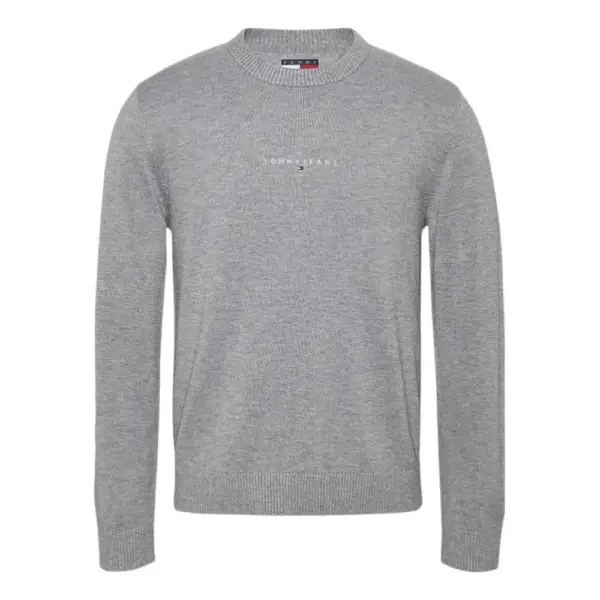 Tommy Hilfiger - Ανδρικό Πουλόβερ Linear Small Chest DM0DM20299-P6N Γκρι DM0DM20299-P6N