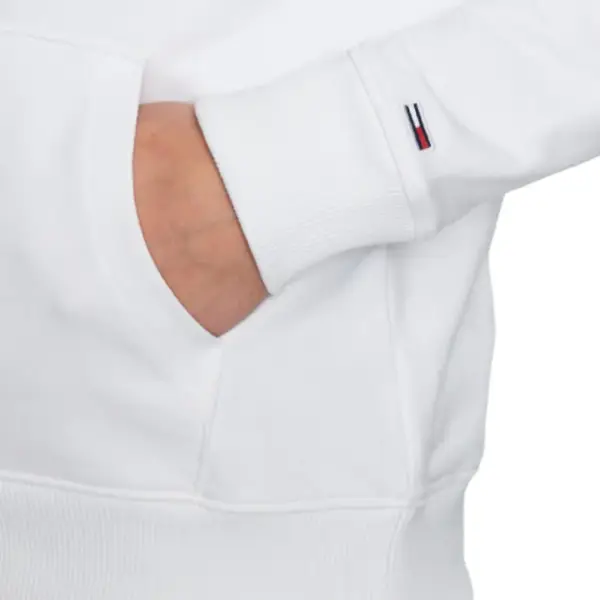 Tommy Hilfiger - Ανδρικό Φούτερ με Κουκούλα DM0DM16365-YBR Λευκό DM0DM16365-YBR