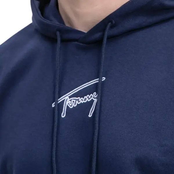 Tommy Hilfiger - Ανδρικό Φούτερ με Κουκούλα και Τσέπες DM0DM15796-C87 Μπλε Ναυτικό DM0DM15796-C87