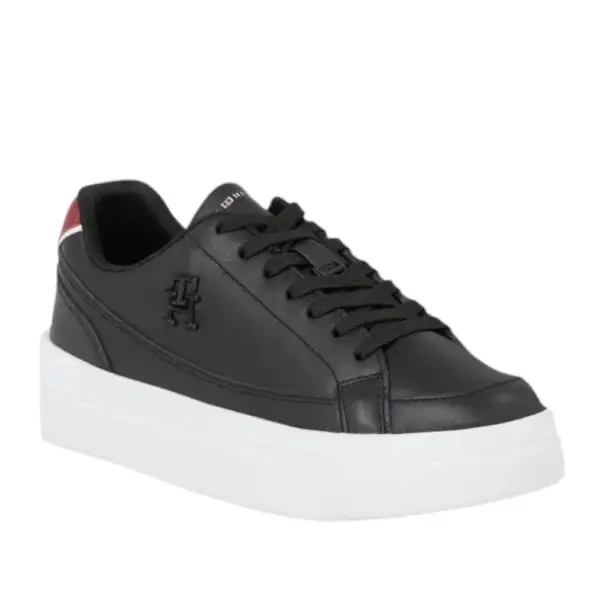 Tommy Hilfiger - Γυναικεία Sneaker Th Elevated Court FW0FW07568-BDS Μαύρο FW0FW07568-BDS