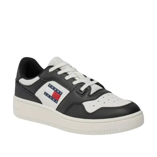 Tommy Hilfiger - Γυναικεία Sneakers Retro Basket EN0EN02505-0GS Μαύρo/Λευκό EN0EN02505-0GS