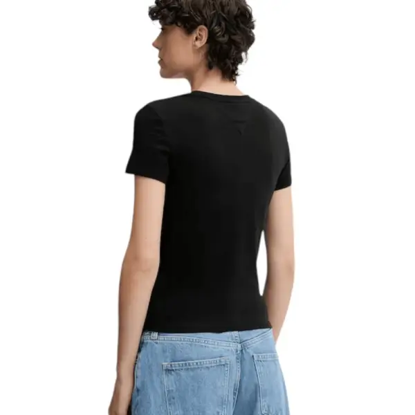Tommy Hilfiger - Γυναικείο T-shirt Essential Logo2 Slim Fit DW0DW20913-BDS Μαύρο DW0DW20913-BDS
