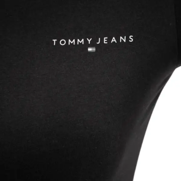 Tommy Hilfiger - Γυναικείο T-shirt Linear Slim Fit DW0DW21164-BDS Μαύρο DW0DW21164-BDS