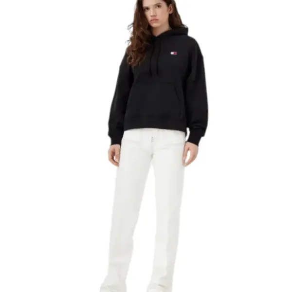 Tommy Hilfiger - Γυναικείο Φούτερ Badge Regular Fit DW0DW19414-BDS Μαύρο DW0DW19414-BDS