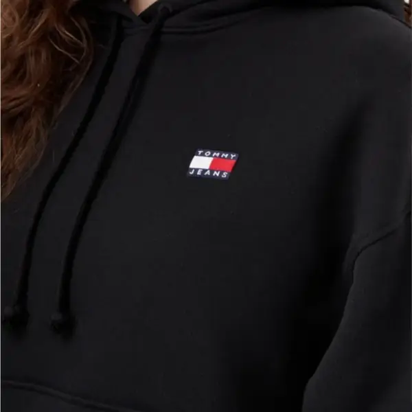 Tommy Hilfiger - Γυναικείο Φούτερ Badge Regular Fit DW0DW19414-BDS Μαύρο DW0DW19414-BDS