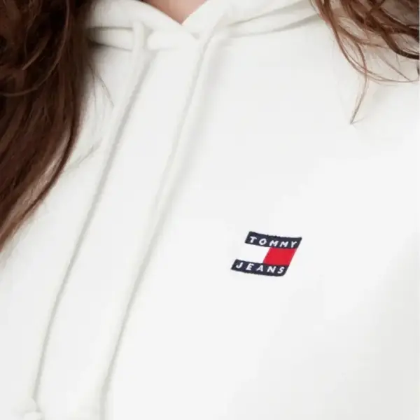 Tommy Hilfiger - Γυναικείο Φούτερ Badge Regular Fit DW0DW19414-YBL Λευκό DW0DW19414-YBL