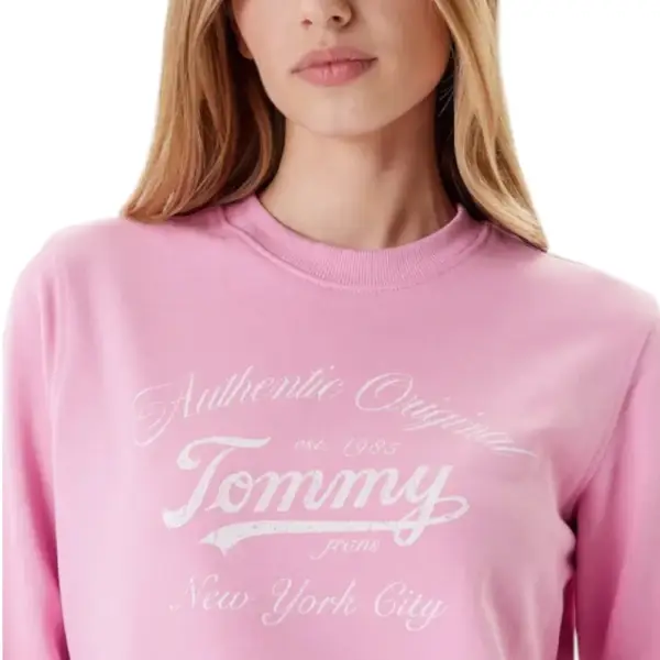 Tommy Hilfiger - Γυναικείο Φούτερ Essential Regular Fit DW0DW20942-U06 Ροζ DW0DW20942-U06
