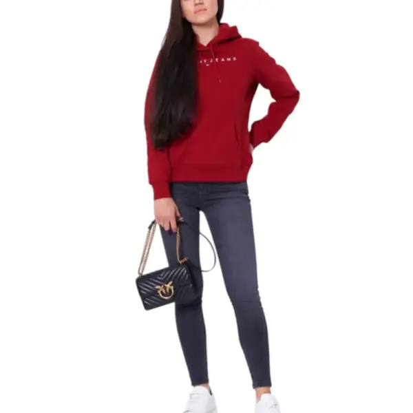 Tommy Hilfiger - Γυναικείο Φούτερ Linear Regular Fit DW0DW17324-XIT Μπορντό DW0DW17324-XIT